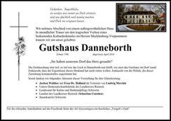 Anzeige anlässlich der Abrissaktion des Gutshauses Danneborth Anzeige anlässlich der Abrissaktion des Gutshauses Danneborth