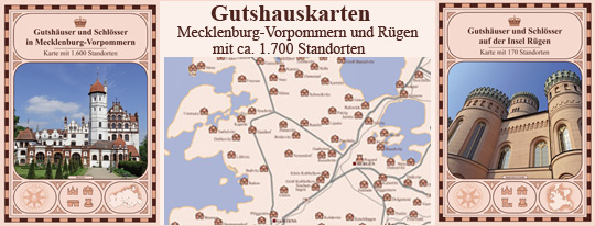 Gutshäuserkarten Mecklenburg-Vorpommern und Rügen Gutshäuserkarten Mecklenburg-Vorpommern und Rügen